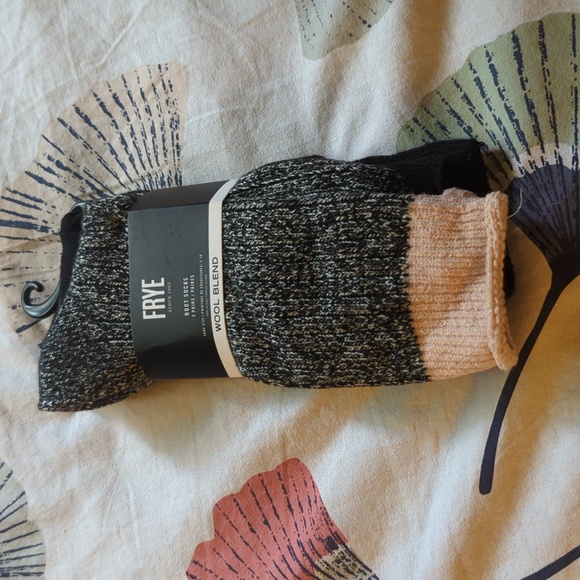 Frye Wool Blend Pink Black 2 Pairs Boot Socks Women’s Size 5-10 - Picture 1 of 5